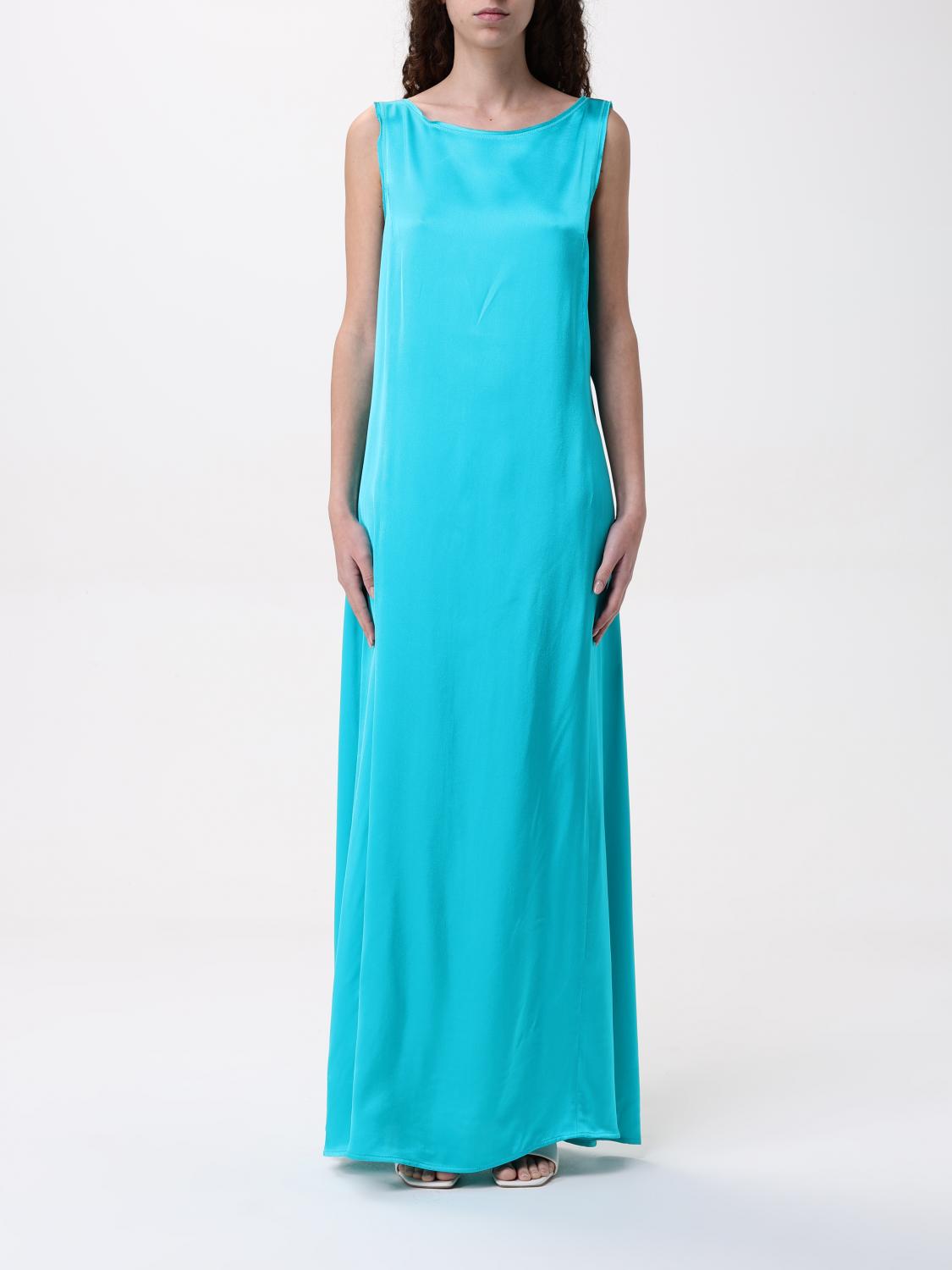 Maliparmi Abito Shiny Cady Dress In Peacock