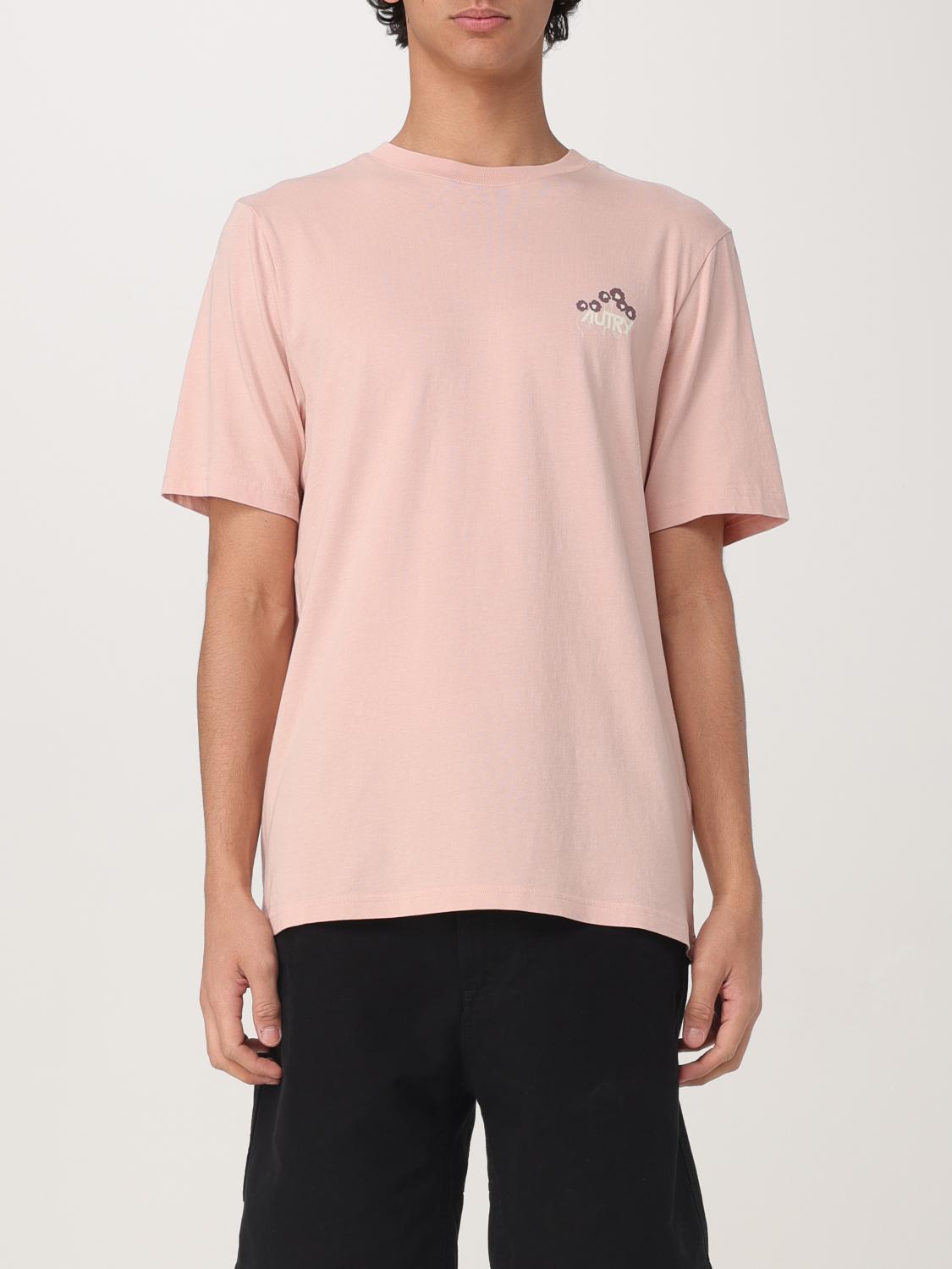 Autry Crew Neck Graphic Print Short Sleeves T-shirt In Pink