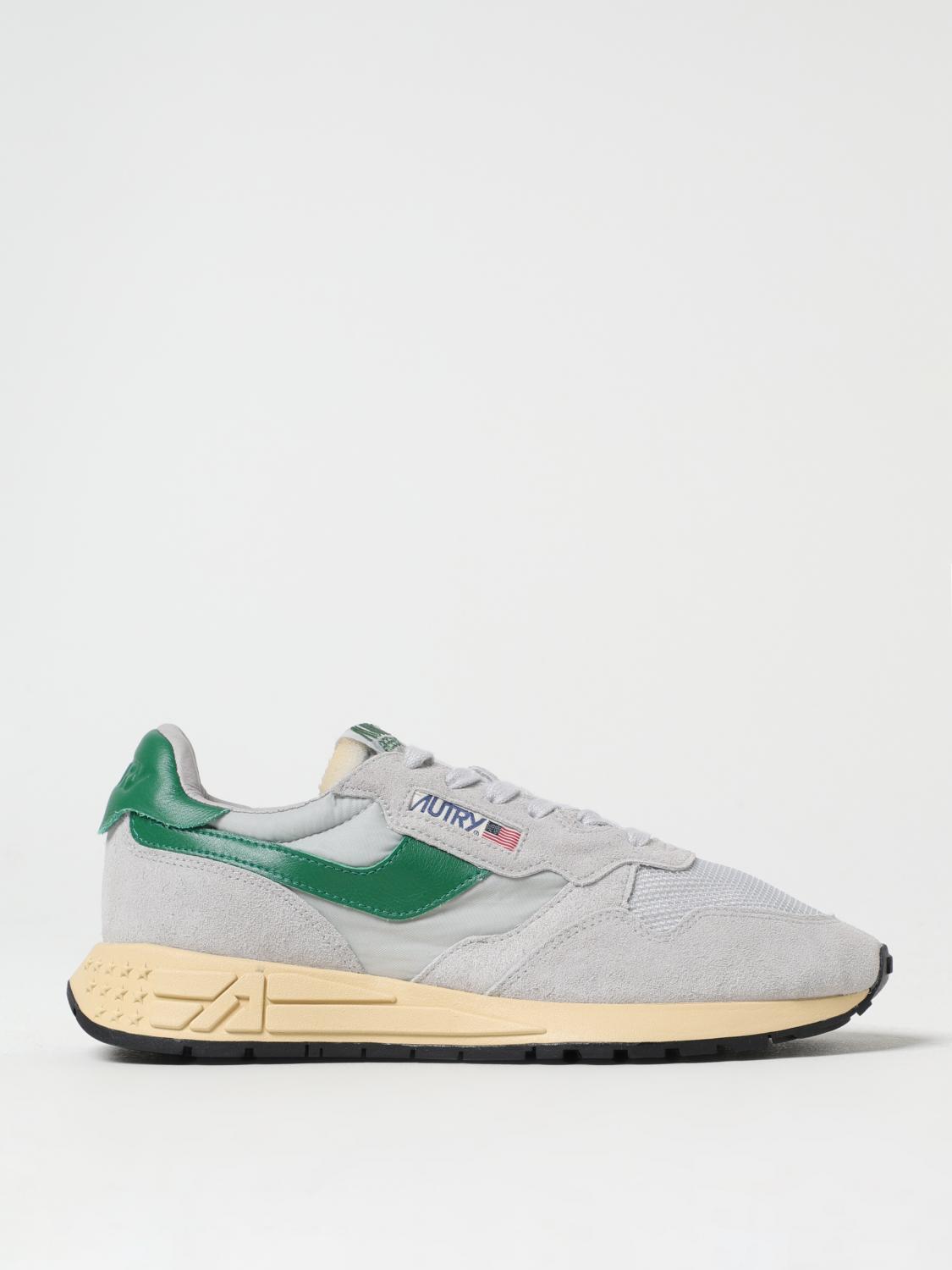 Autry Reelwind Super Vintage Grey Sneakers With Logo Patch On The Tongue And Contrasting Heel In Fabric An In Gray