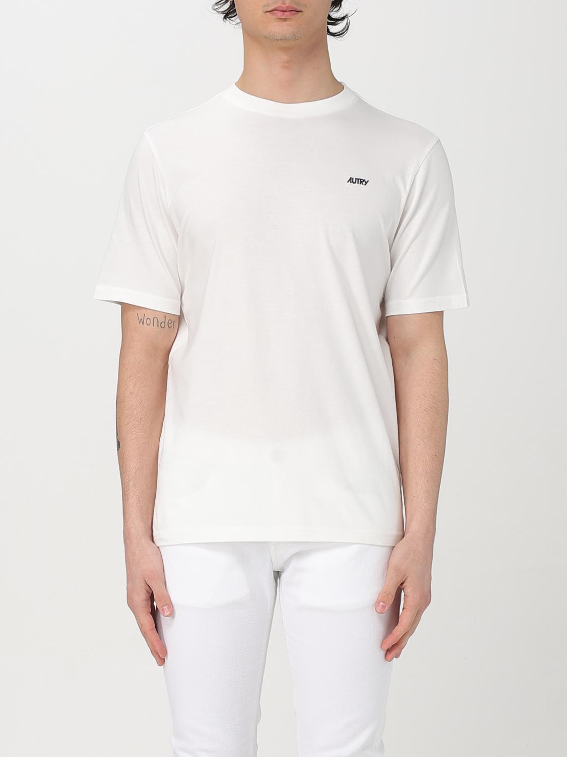 Shop Autry T-shirt Men Color White