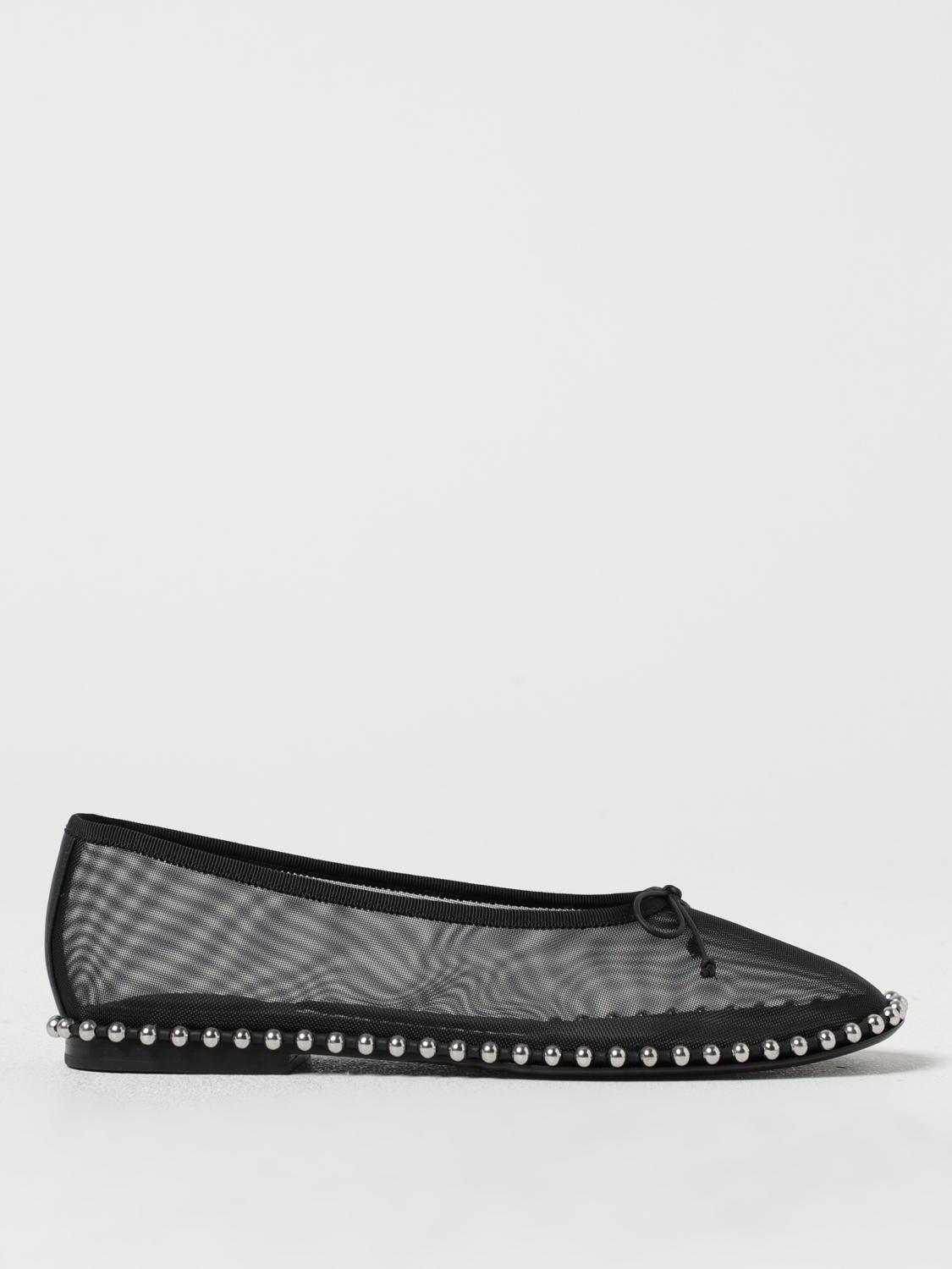 Alexander Wang Lina Studded Mesh Ballet Flats In Black