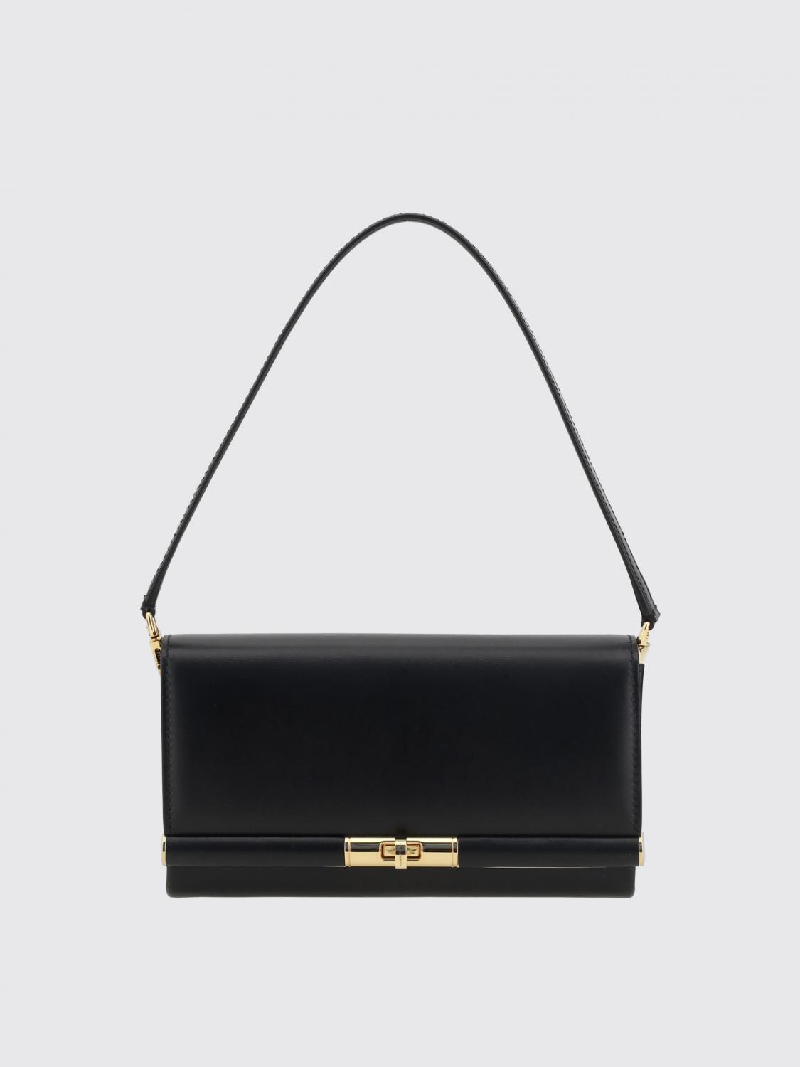 Dolce & Gabbana Marlene Black Calf Leather Shoulder Bag In Black