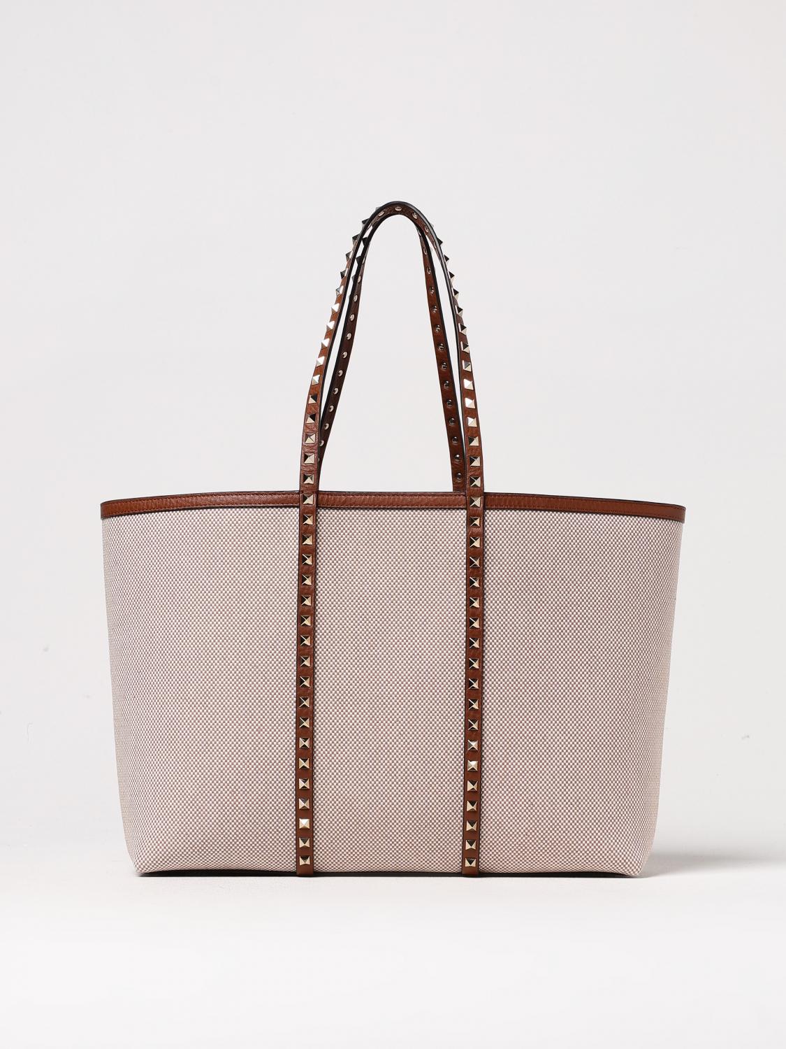 Shop Valentino Tote Bags Garavani Woman Color Beige
