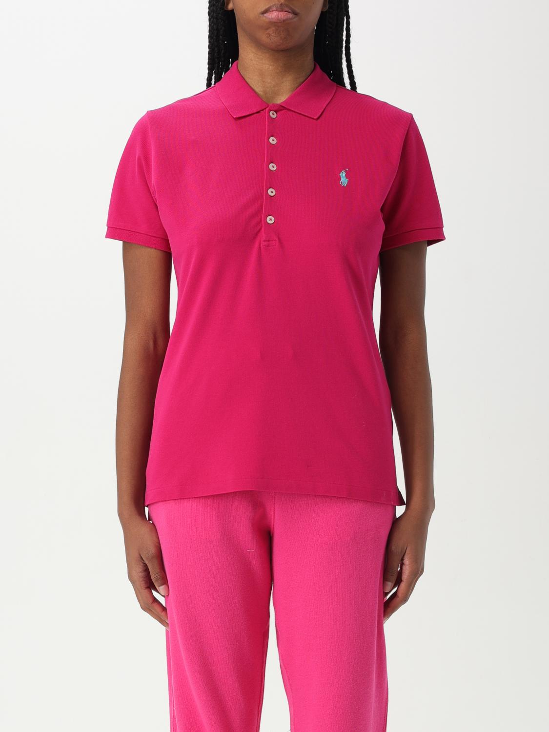 Shop Polo Ralph Lauren Polo Shirt Woman Color Pink