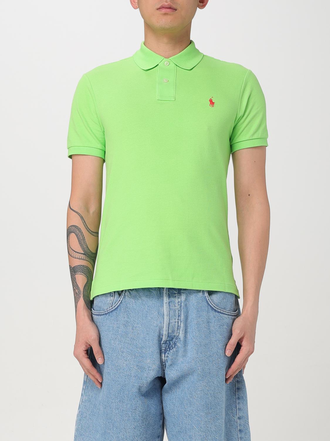 Shop Polo Ralph Lauren Polo Shirt Men Color Green