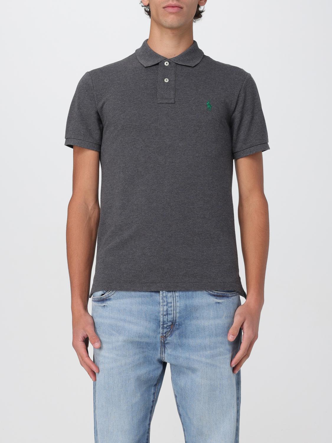 Polo Ralph Lauren Polo Shirt Men Color Grey In Grey
