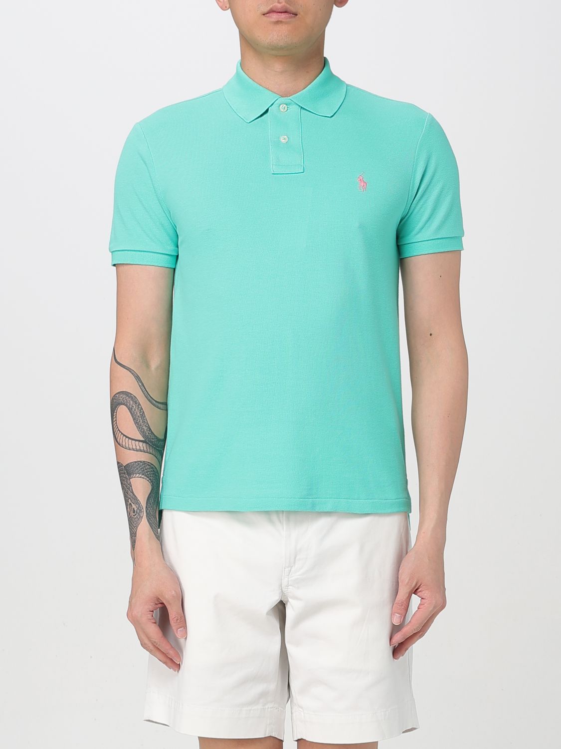 Polo Ralph Lauren Man Polo Shirt Light Green Size Xxl Cotton In Acid Green