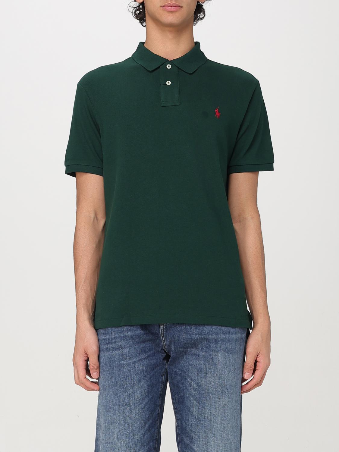 Polo Ralph Lauren Custom Slim Fit Mesh Polo In Bottle Green