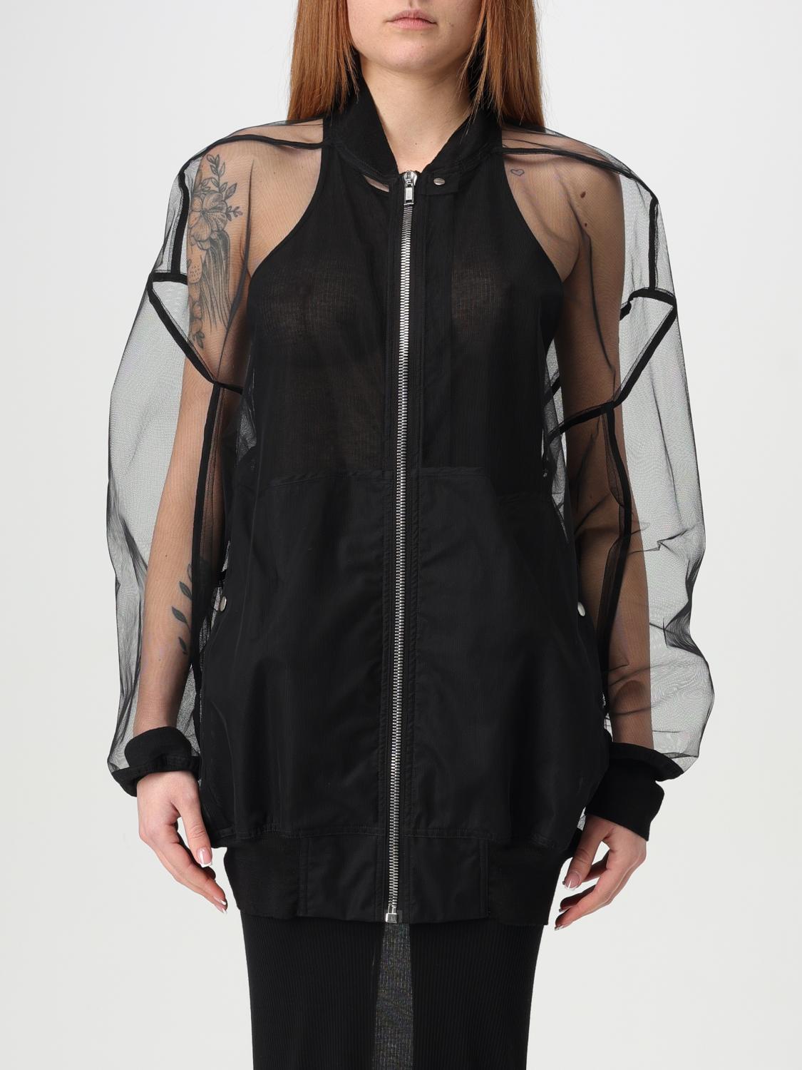 Rick Owens Jumbo Flight Casual Jackets And Parka Black In Black