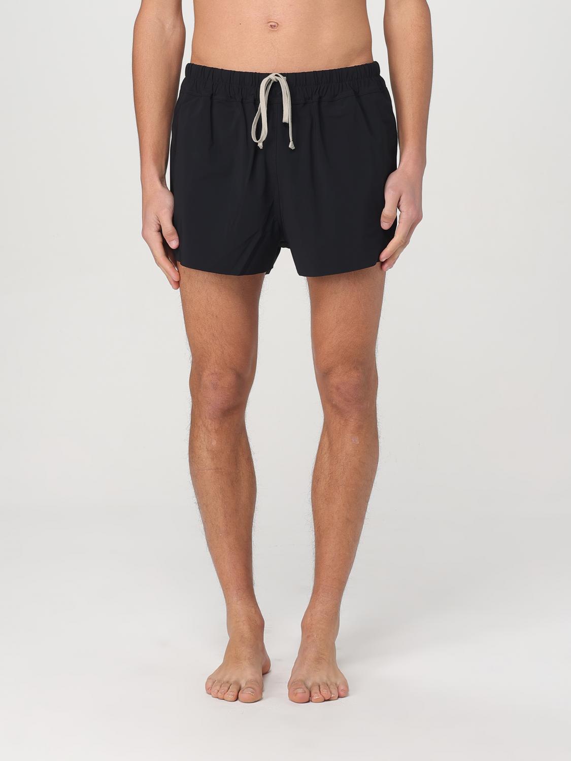 Rick Owens Black Swimwear With Elastic Waistband And Drawstring In Black