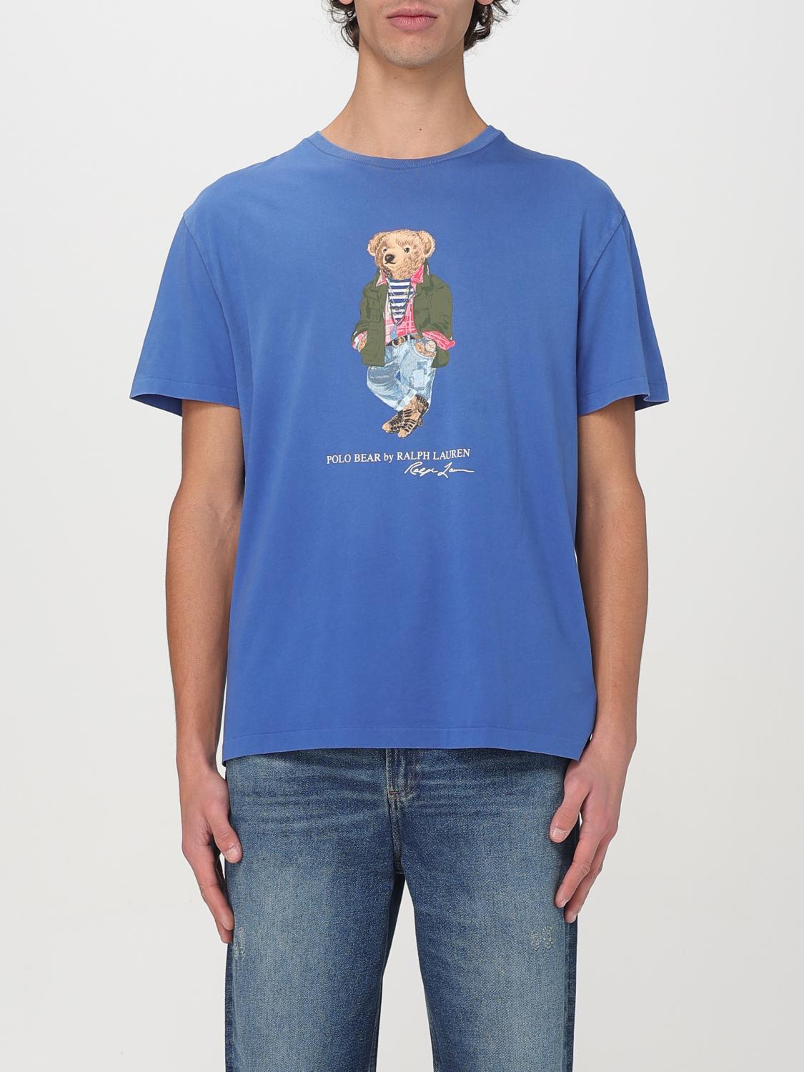 POLO RALPH LAUREN T-SHIRT POLO RALPH LAUREN MEN COLOR GNAWED BLUE G48204011