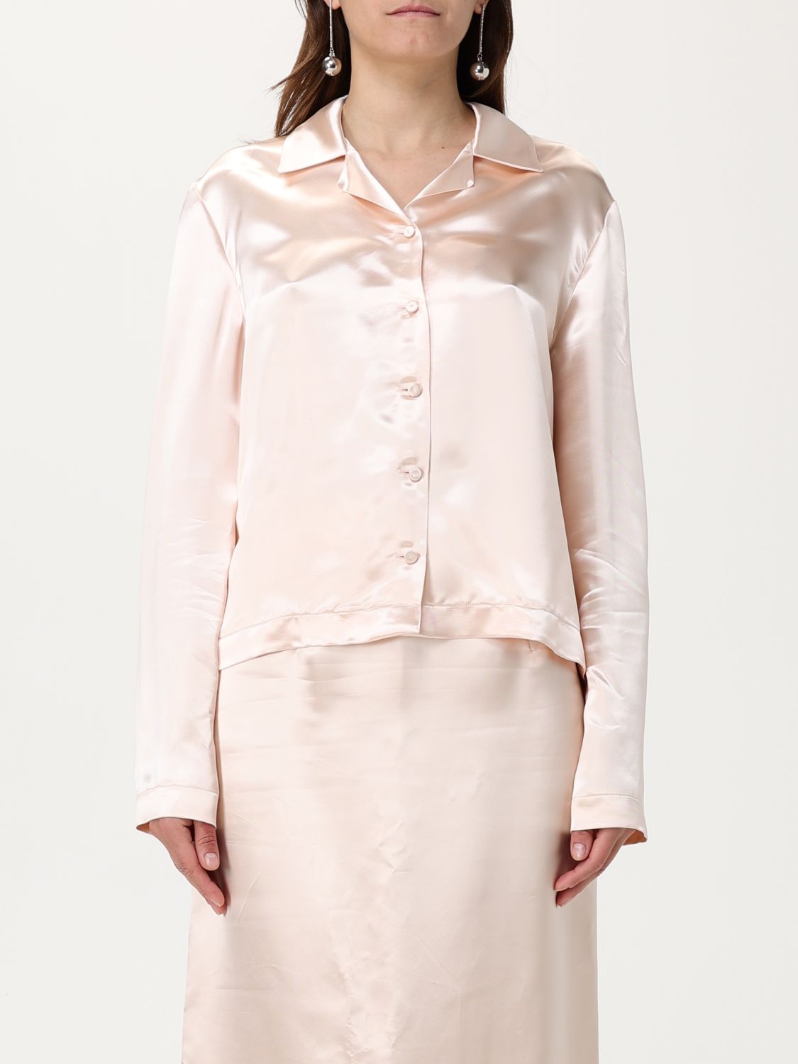 Philosophy Di Lorenzo Serafini Viscose Satin Shirt In ピンク