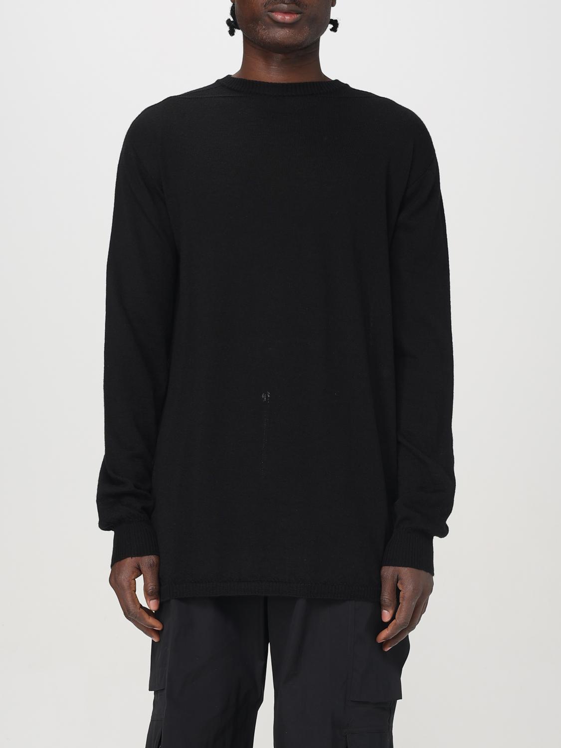 Rick Owens Crew Neck Long-sleeved T-shirt In Black