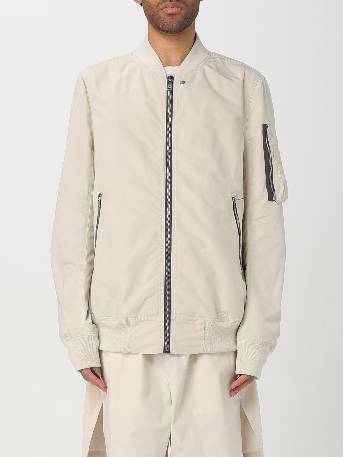 Rick Owens Flight Casual Jackets And Parka Beige In Beige