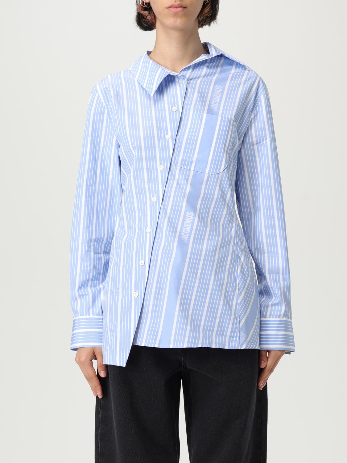 Jacquemus Tailored Striped Shirt With Design And Signature Detailing