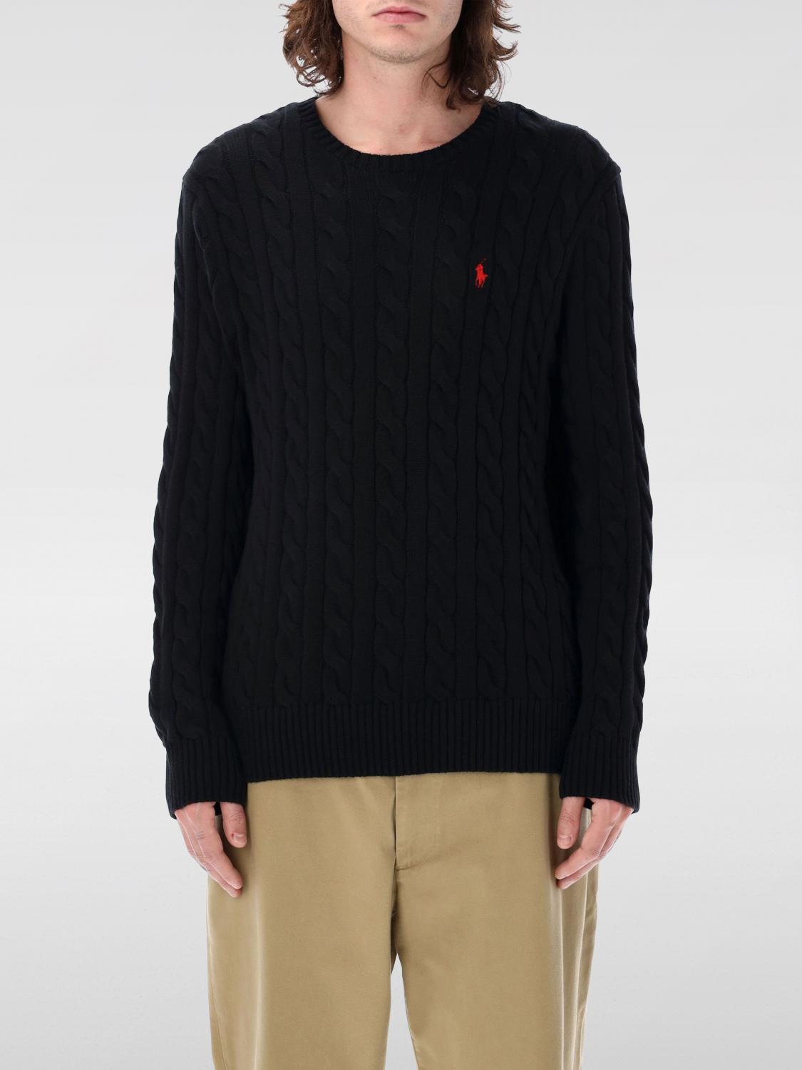 Polo Ralph Lauren Sweater With Embroidery In Schwarz