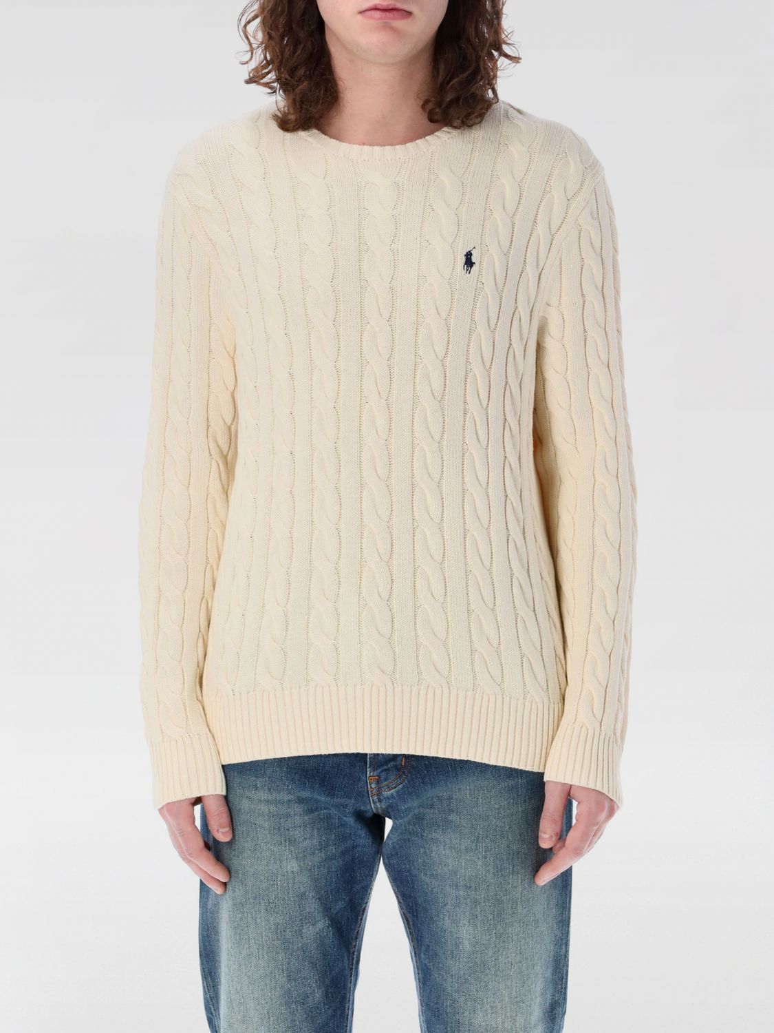Shop Polo Ralph Lauren Sweater Men Color Beige