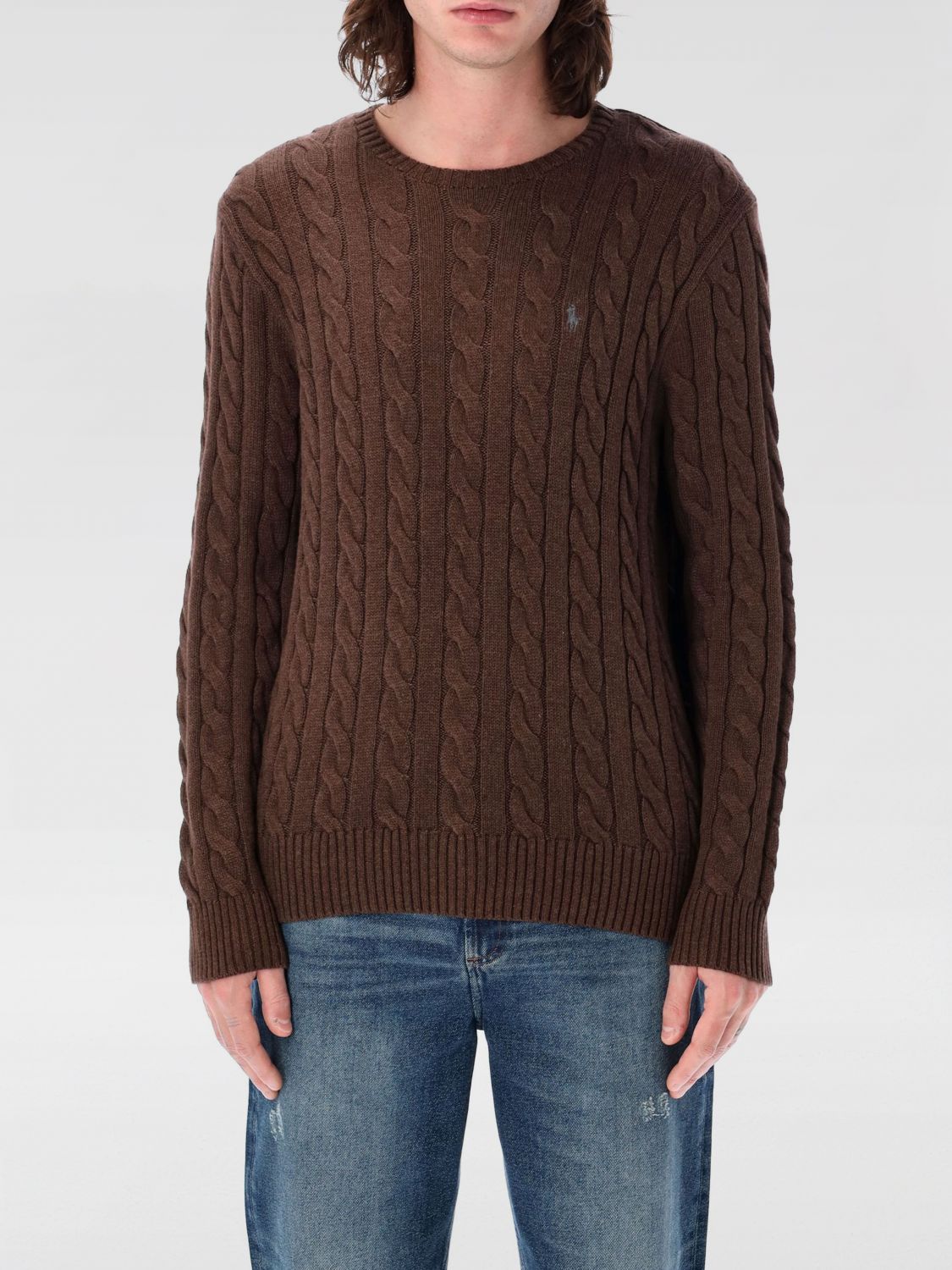 Polo Ralph Lauren The Iconic Cable-knit Cashmere Sweater In Brown