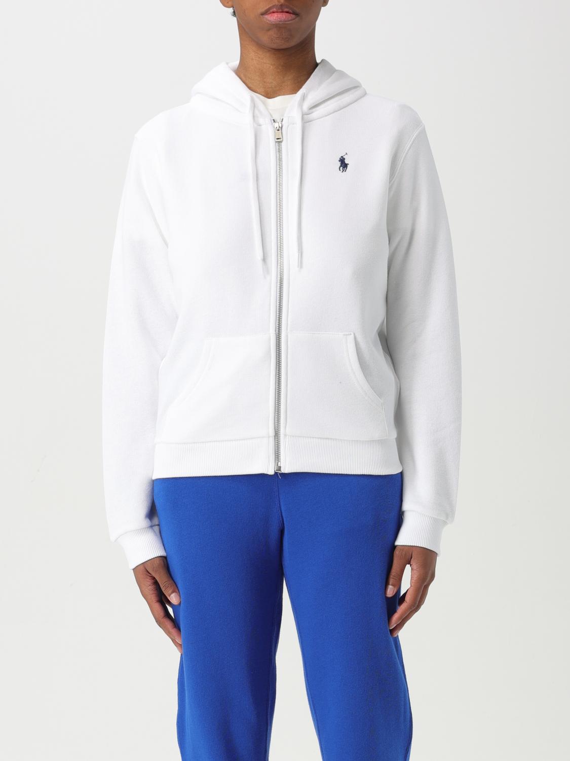 Shop Polo Ralph Lauren Sweatshirt Woman Color White