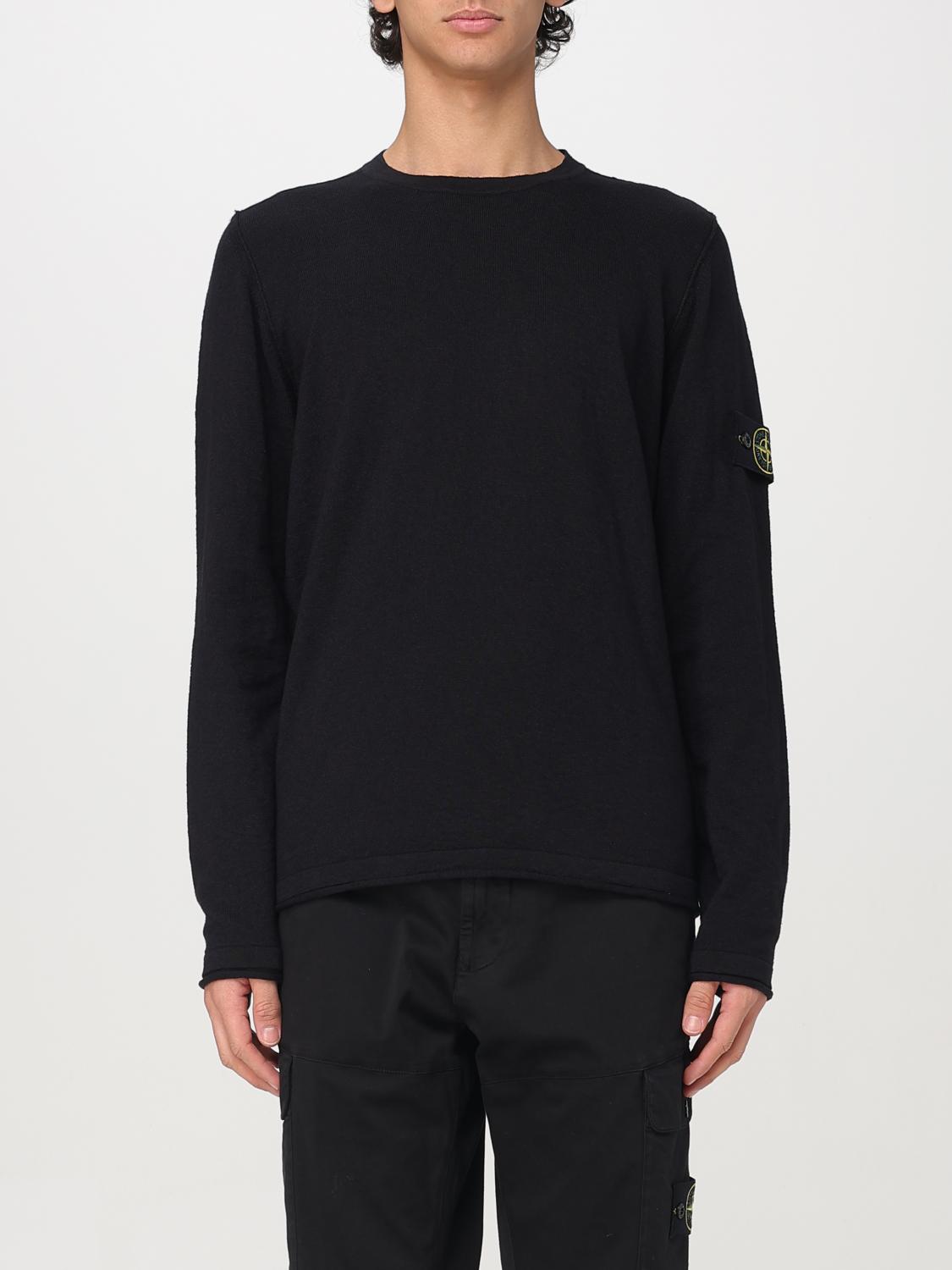 Shop Stone Island Sweater Men Color Black
