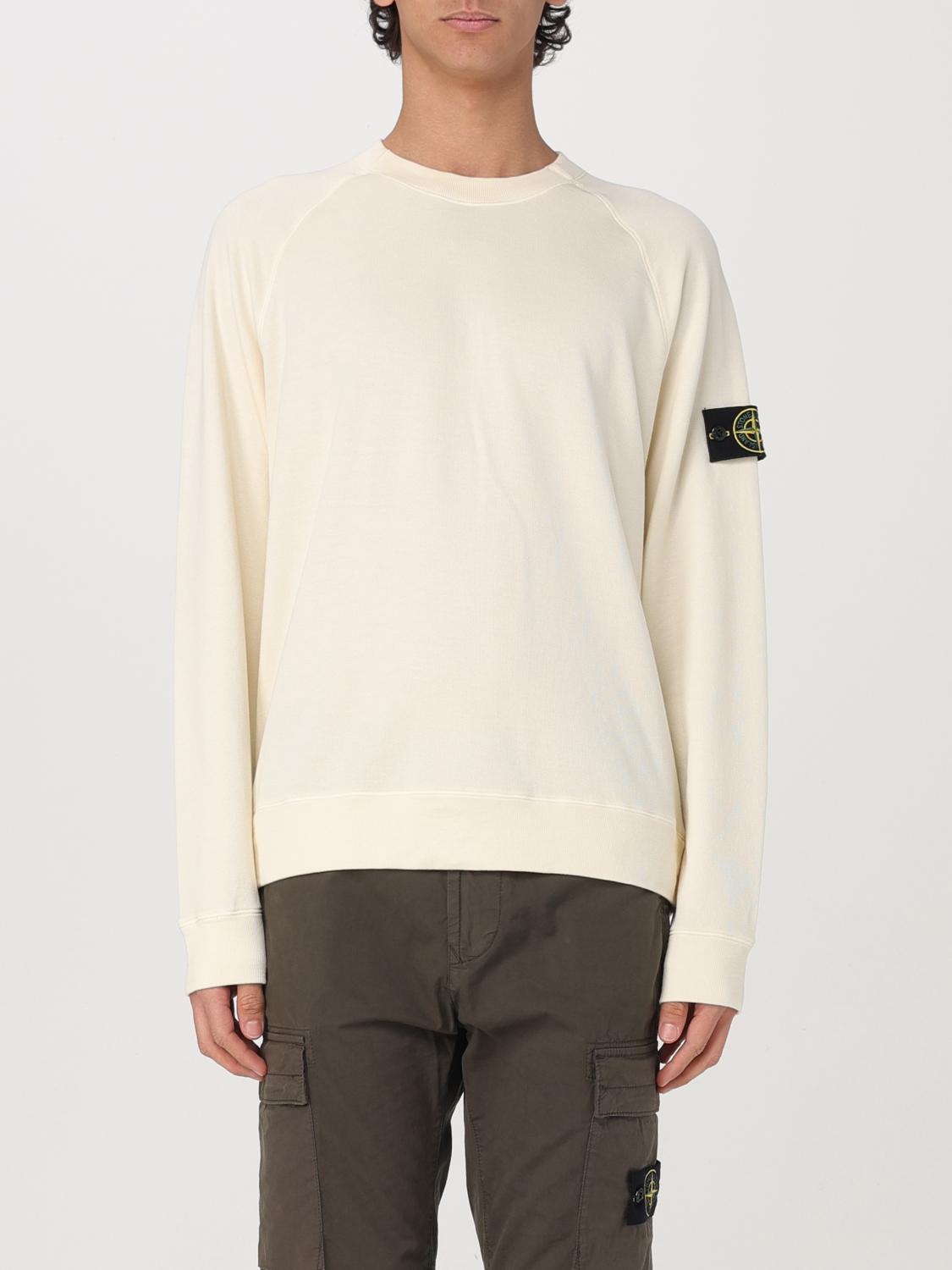 Shop Stone Island Sweatshirt Men Color White
