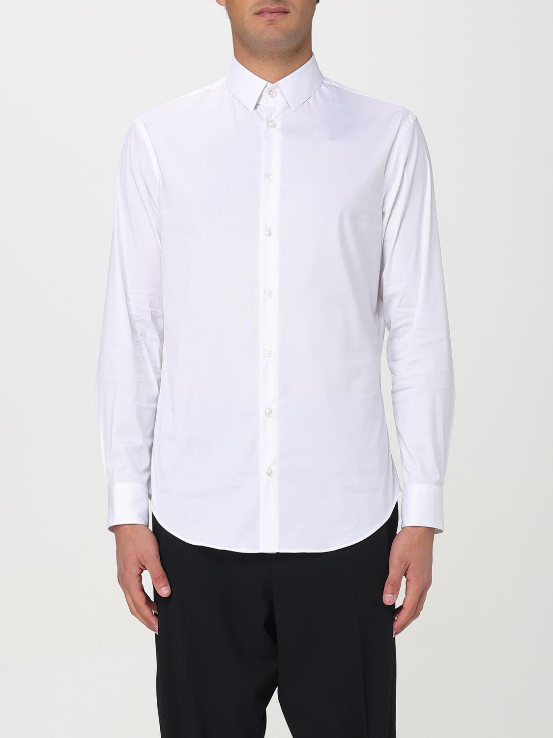 Shop Giorgio Armani Shirt Men Color White