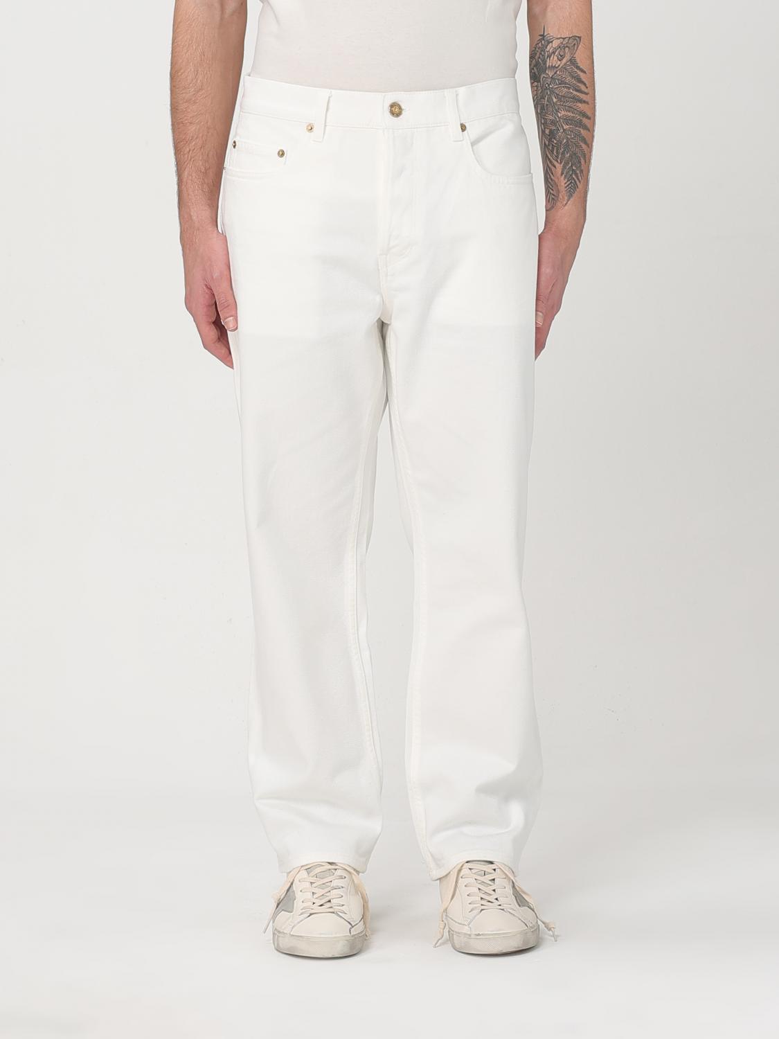Golden Goose Stonewashed Treated Jeans In White