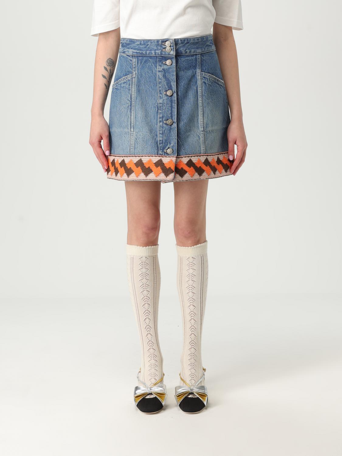 Valentino Garavani Embroidered Hem Mini Skirt
