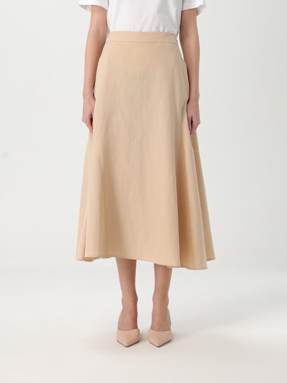 Shop Fabiana Filippi Skirt Woman Color Sand