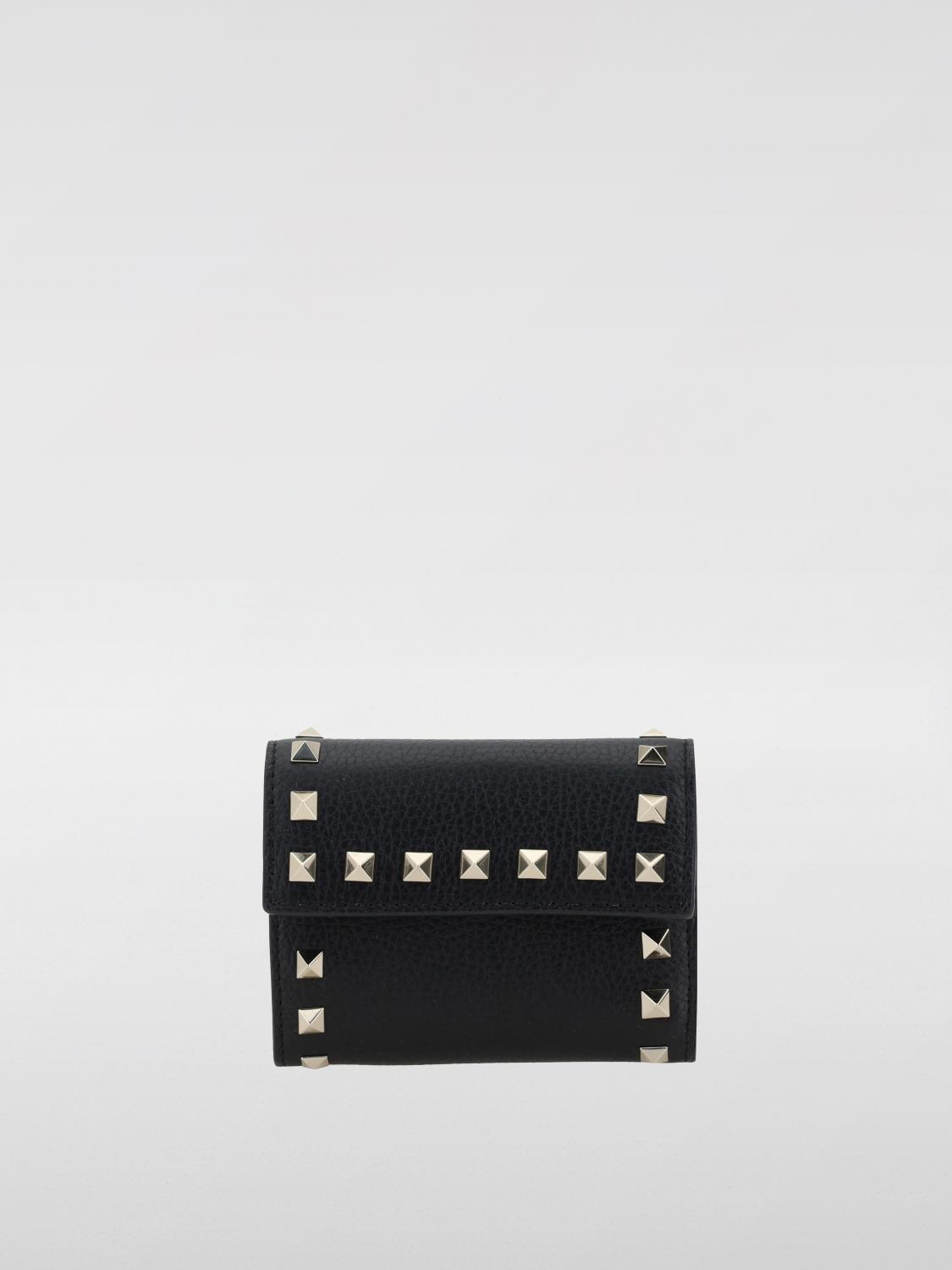 Valentino Rockstud Wallet In Black