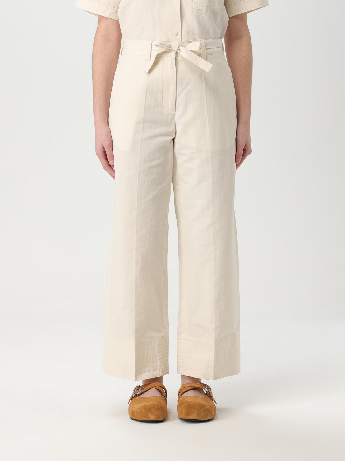 Apc Pants A.p.c. Woman Color Ecru In Ecru
