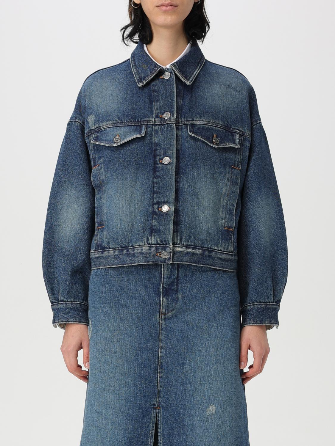 Shop Apc Jacket A. P.c. Woman Color Blue
