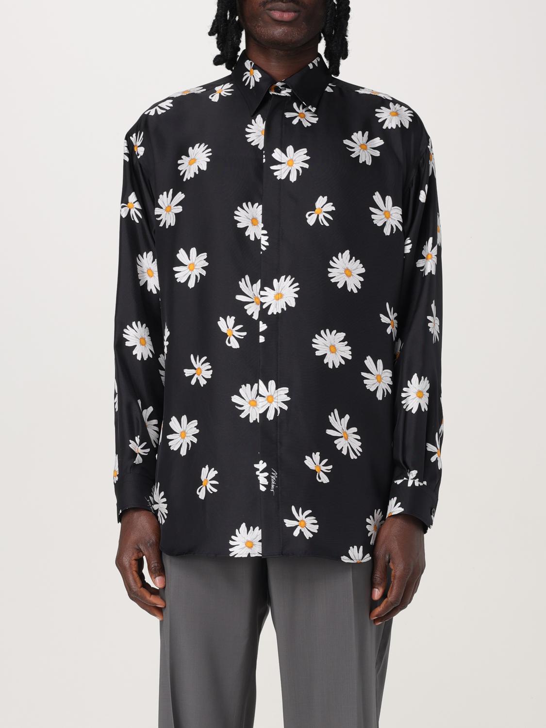 Moschino Twill Shirt Allover Daisy In Black