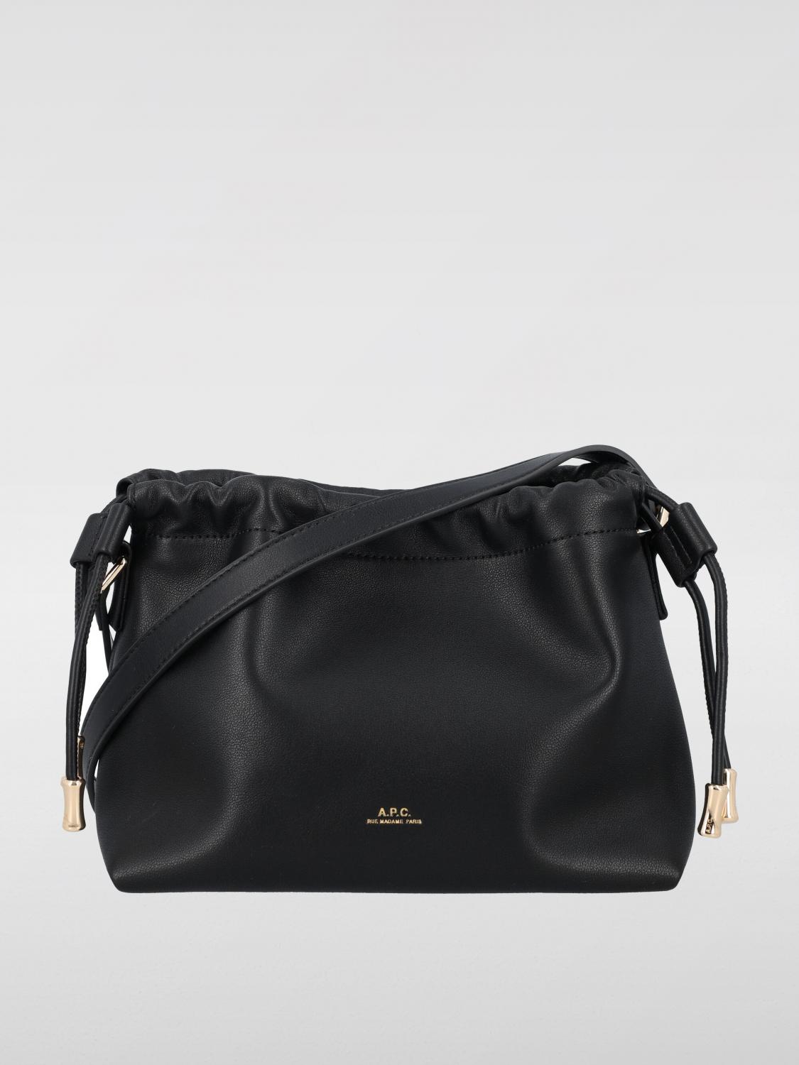 Apc A.p.c. Sac Ninon Mini Bags Recycled Material With Leather Effect In Black