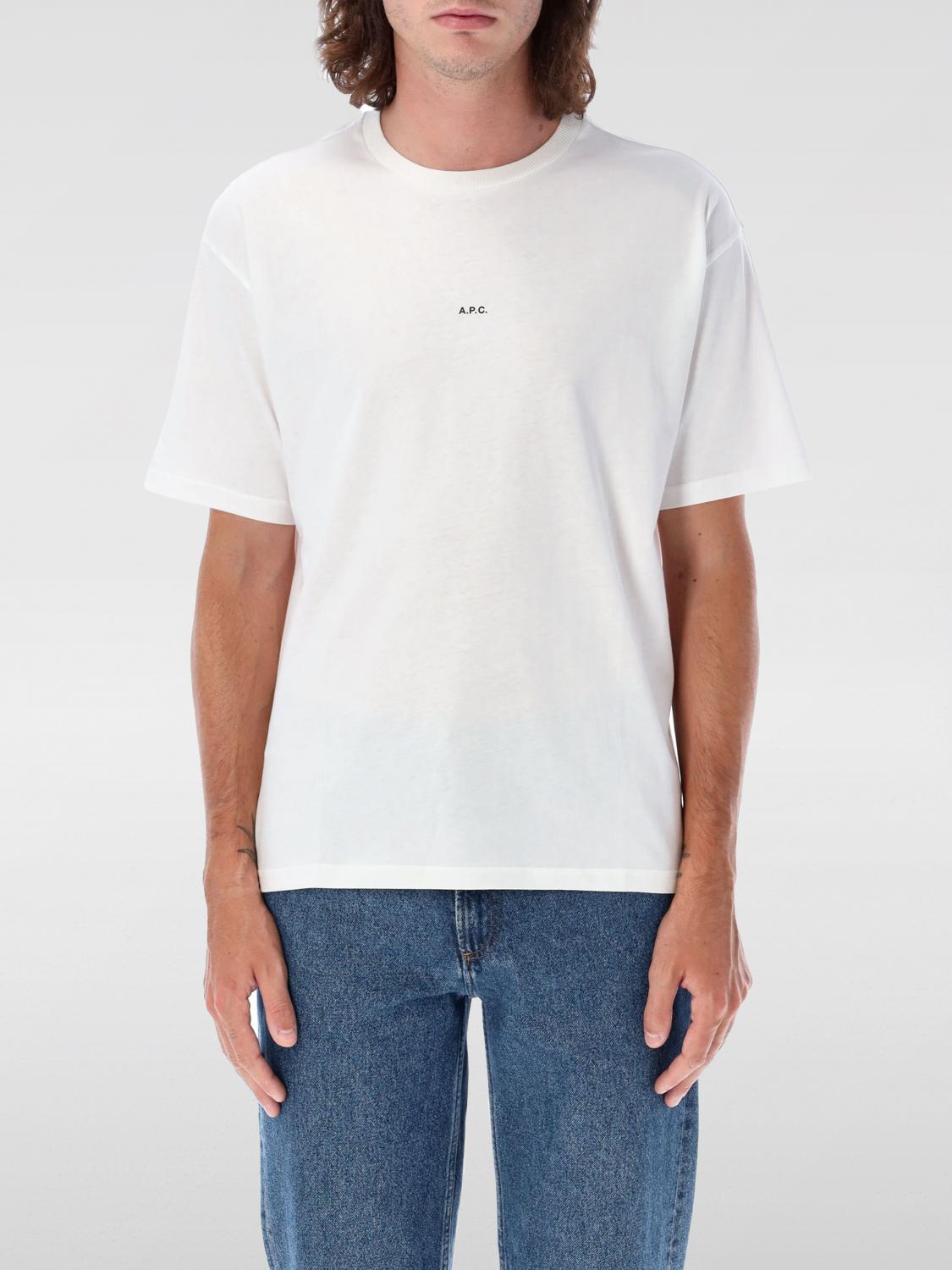 Shop Apc T-shirt A. P.c. Men Color White In Weiss