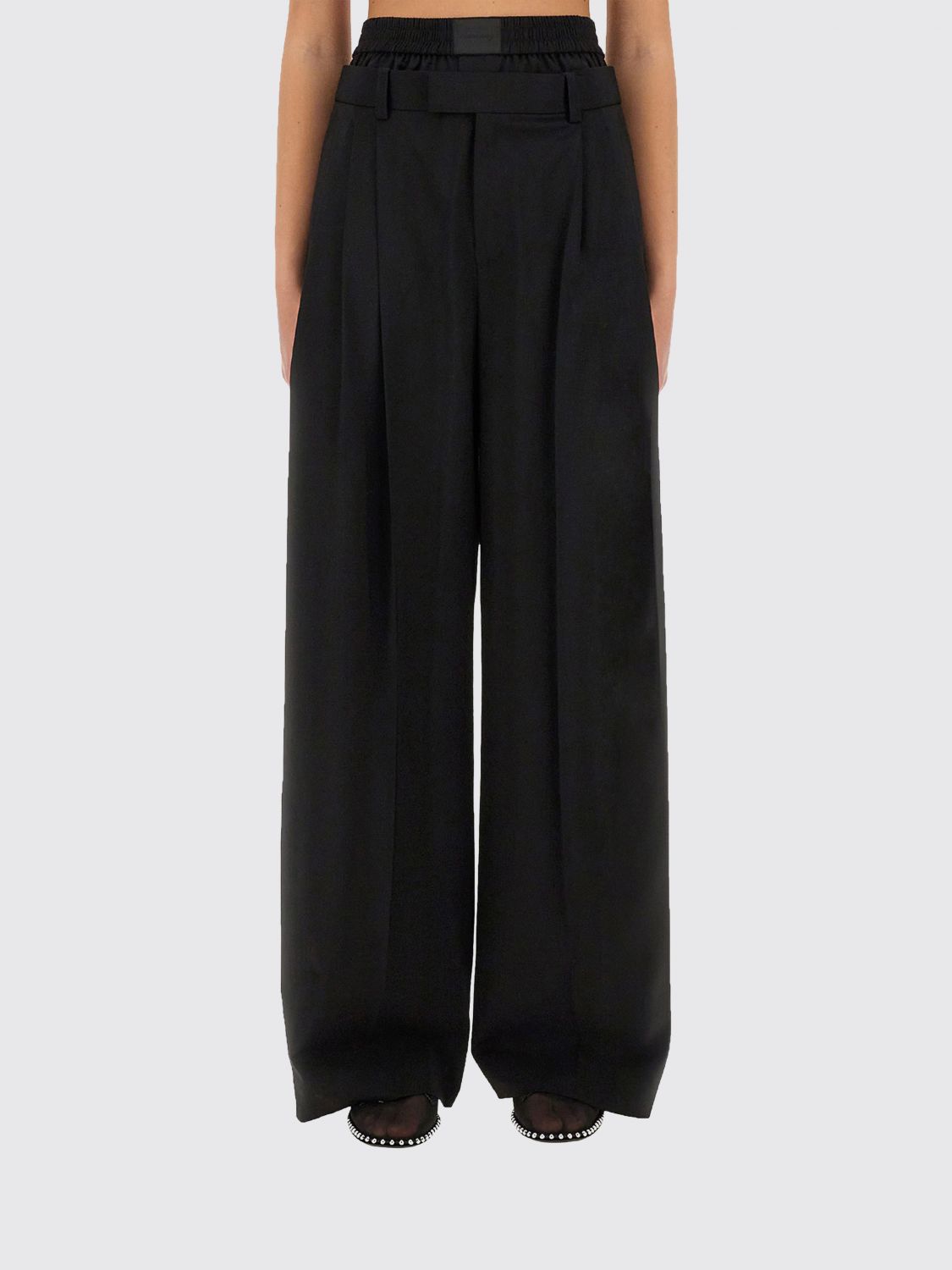 Alexander Wang Wide Leg Pants In Black