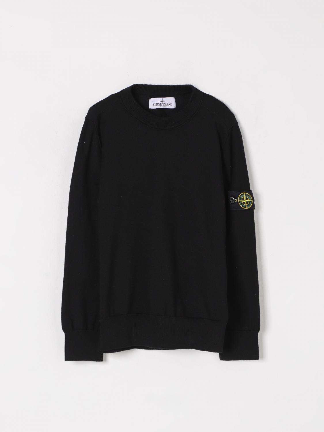 Stone Island Sweater Junior Kids Color Black In Black