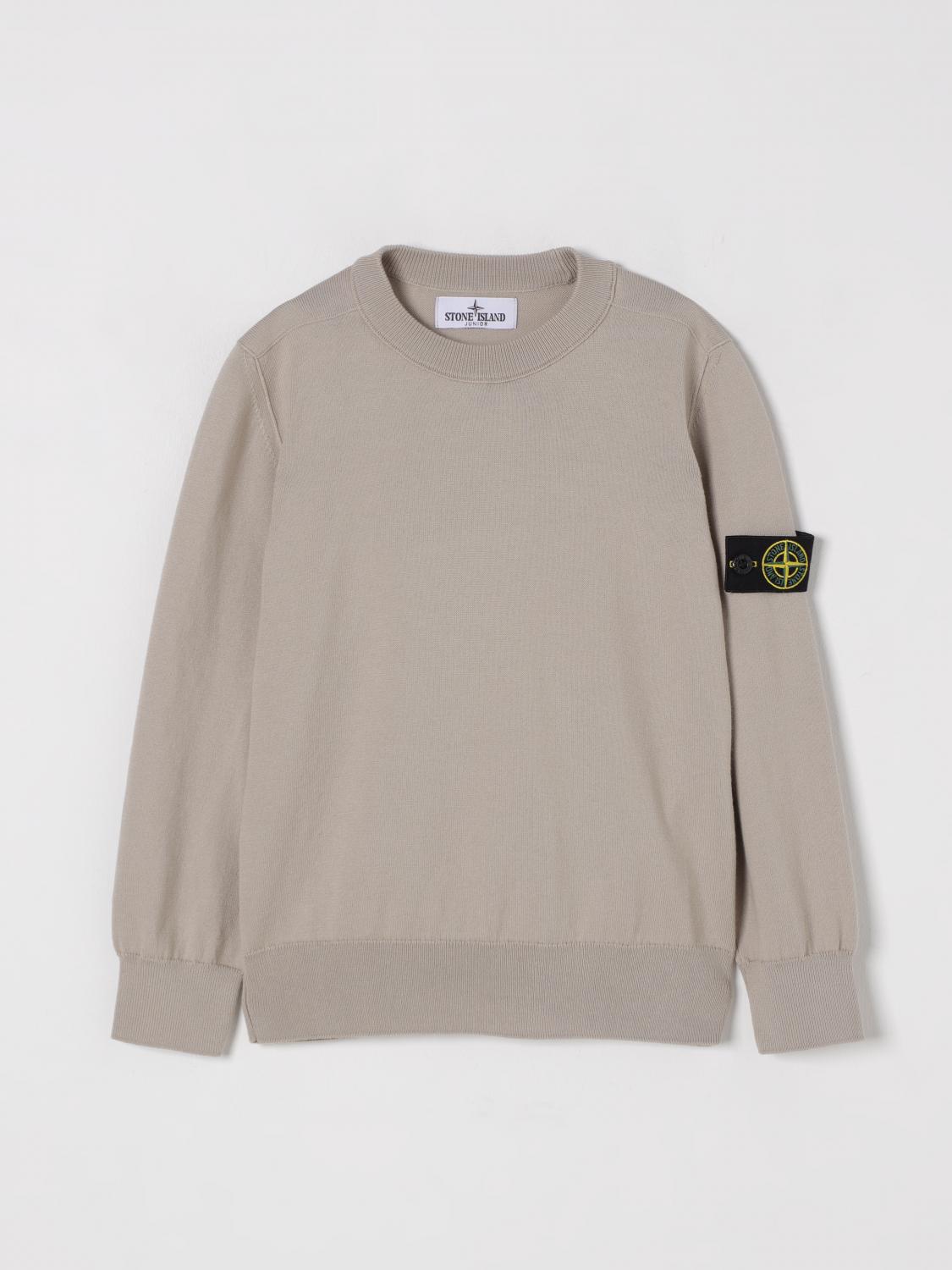 Stone Island Sweater Junior Kids Color Sand In Sand