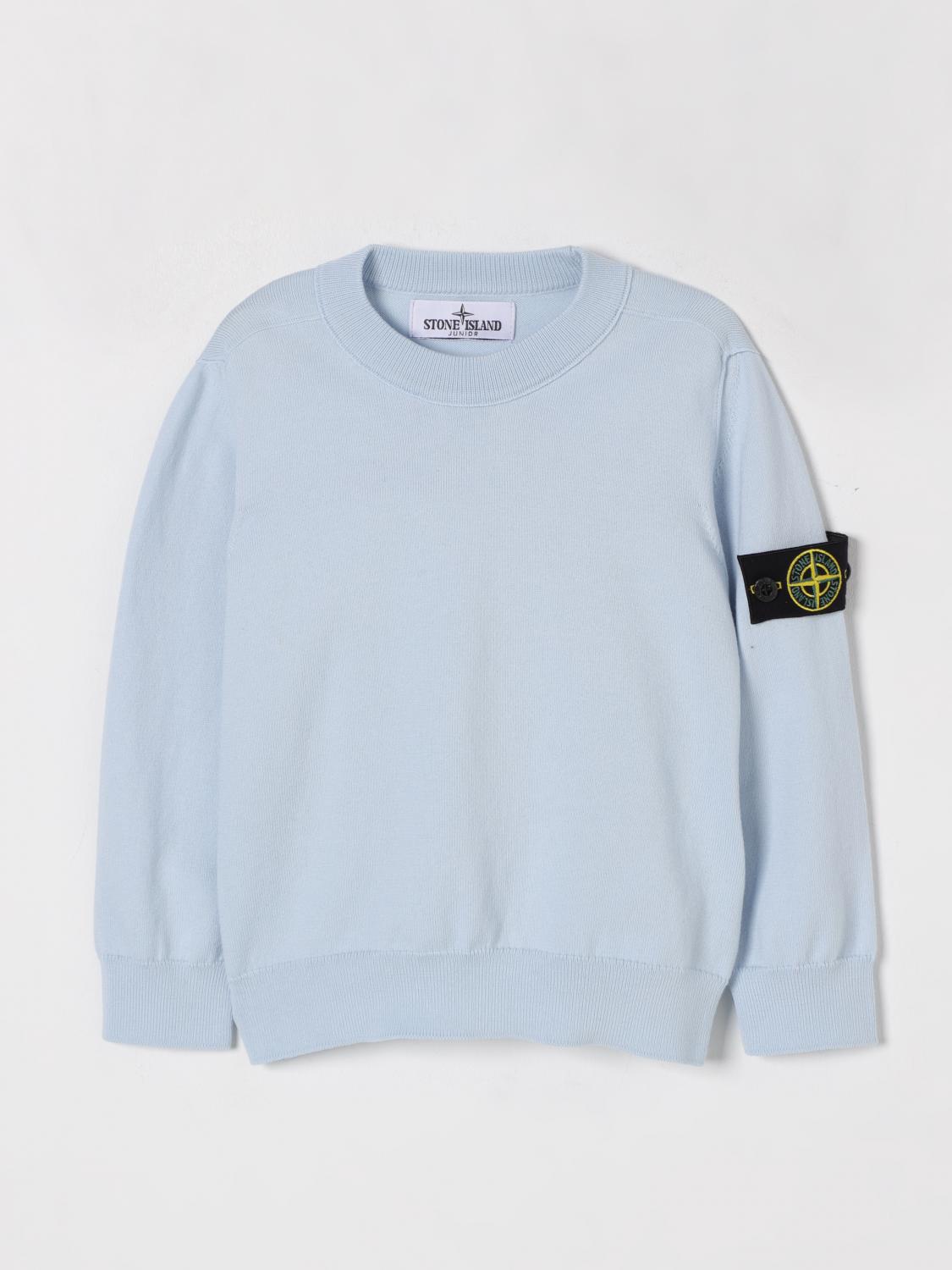 Stone Island Sweater Junior Kids Color Sky In Sky