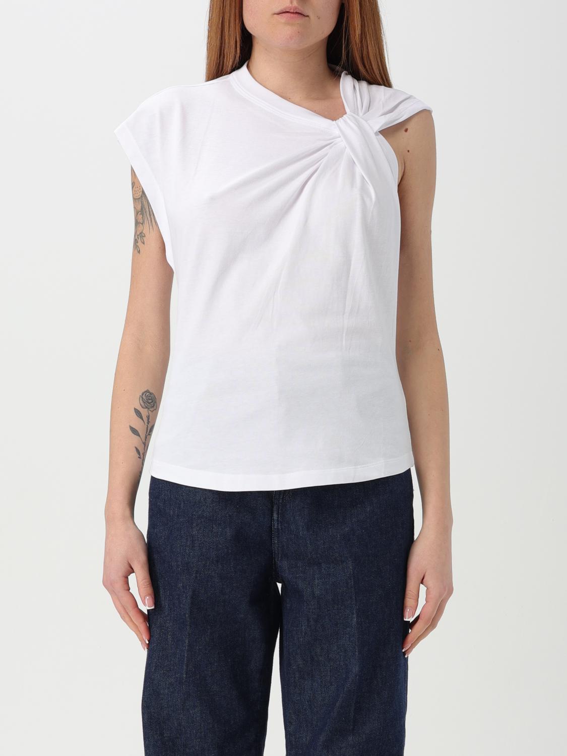 Isabel Marant Nayda Bow-detailed T-shirt In White