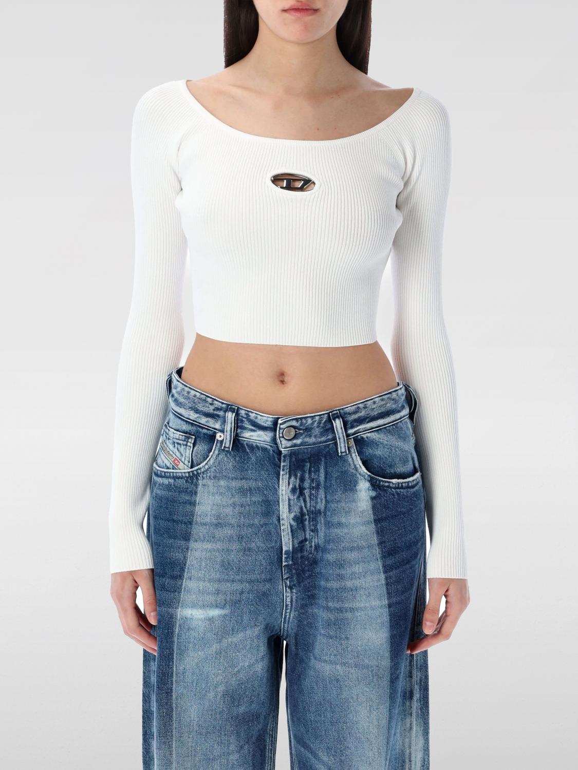 Diesel Top In Viscose Yarn From Responsibly Managed Forests In White