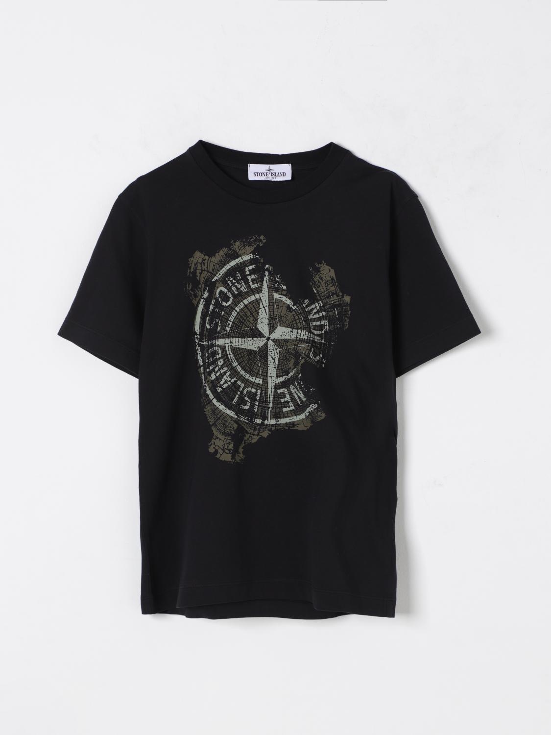 Stone Island Printed T-shirt In Black