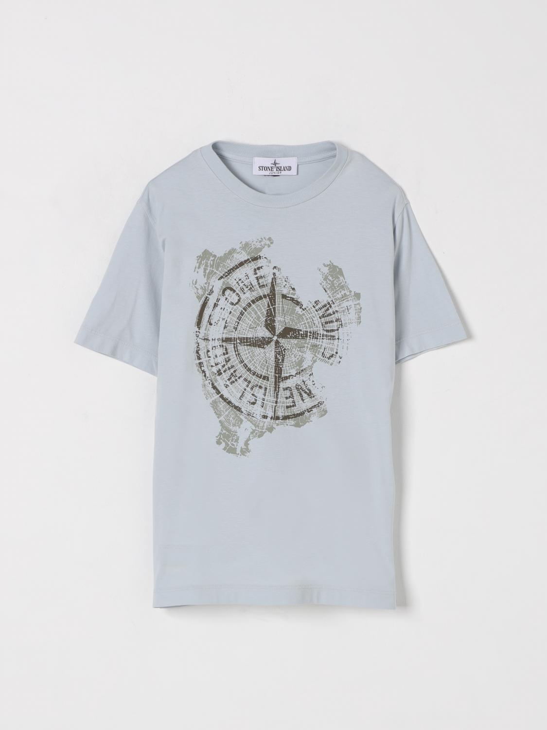 Stone Island Compass-print T-shirt In Gnawed Blue