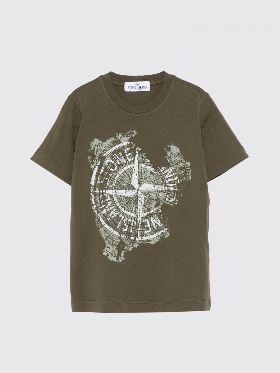 Stone Island Compass-print T-shirt In Military