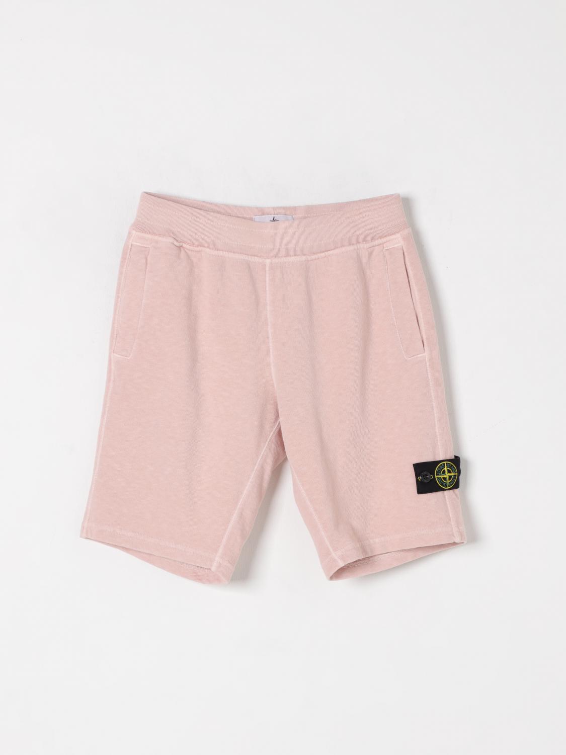 Stone Island Shorts Junior Kids Color Pink In Pink