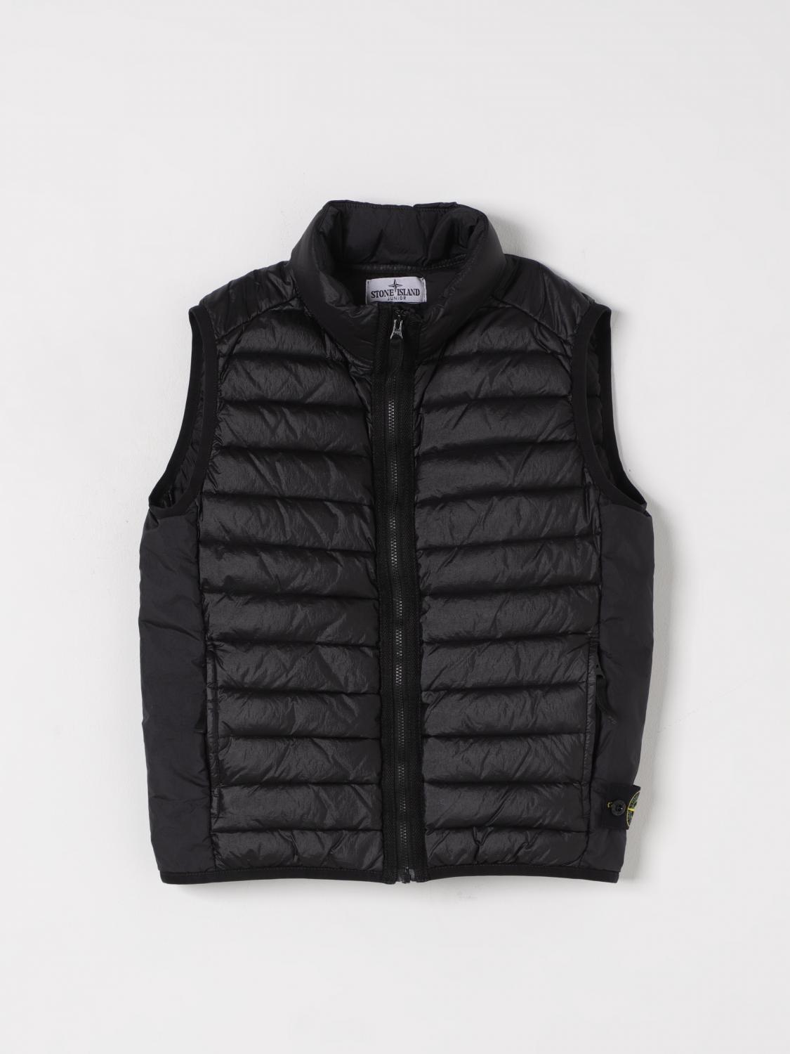 Stone Island Compass-motif Gilet In Black