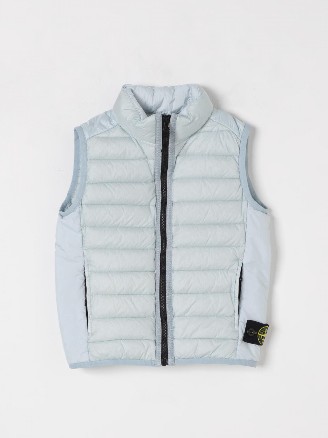 Stone Island Waistcoat Junior Kids Color Gnawed Blue In Gnawed Blue
