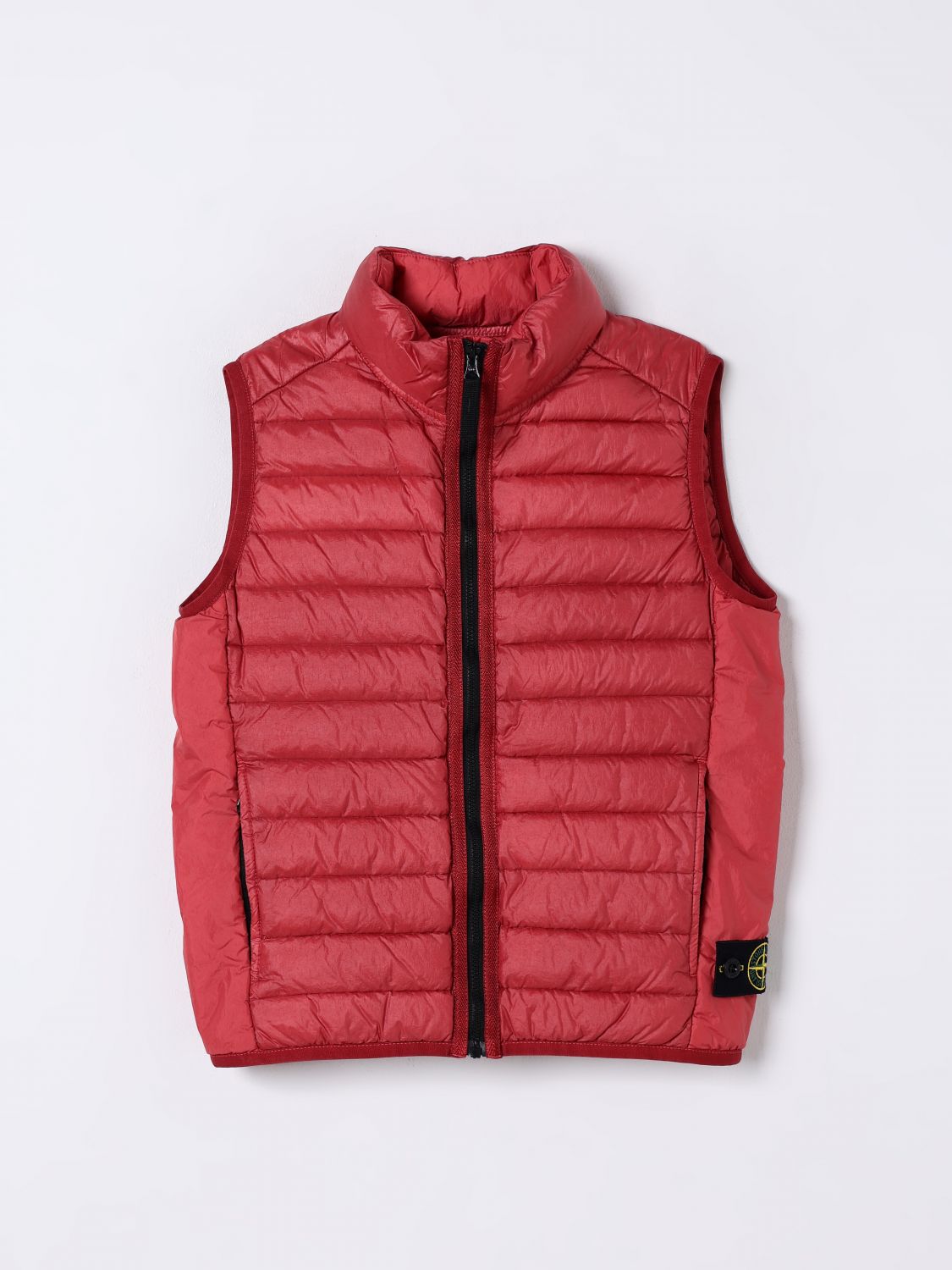 Stone Island Waistcoat Junior Kids Color Geranium In Geranium