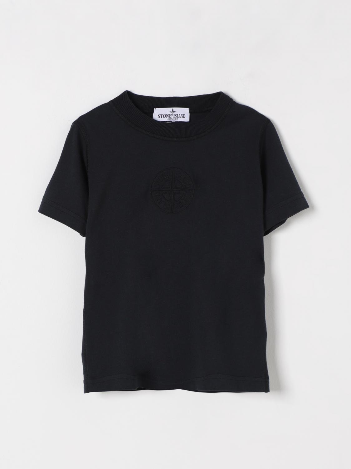 STONE ISLAND JUNIOR T-Shirt Kids color Blue　STONE ISLAND JUNIOR Tシャツ キッズカラー ブルー STONE