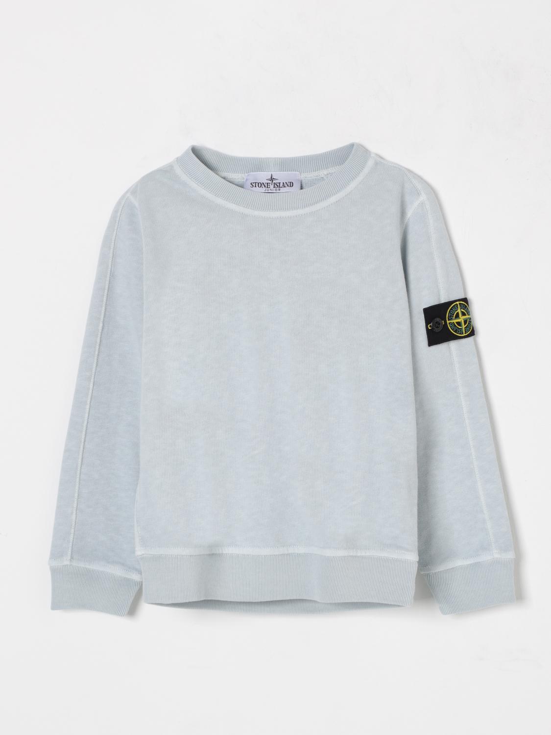 Stone Island Sweater Junior Kids Color Gnawed Blue In Gnawed Blue